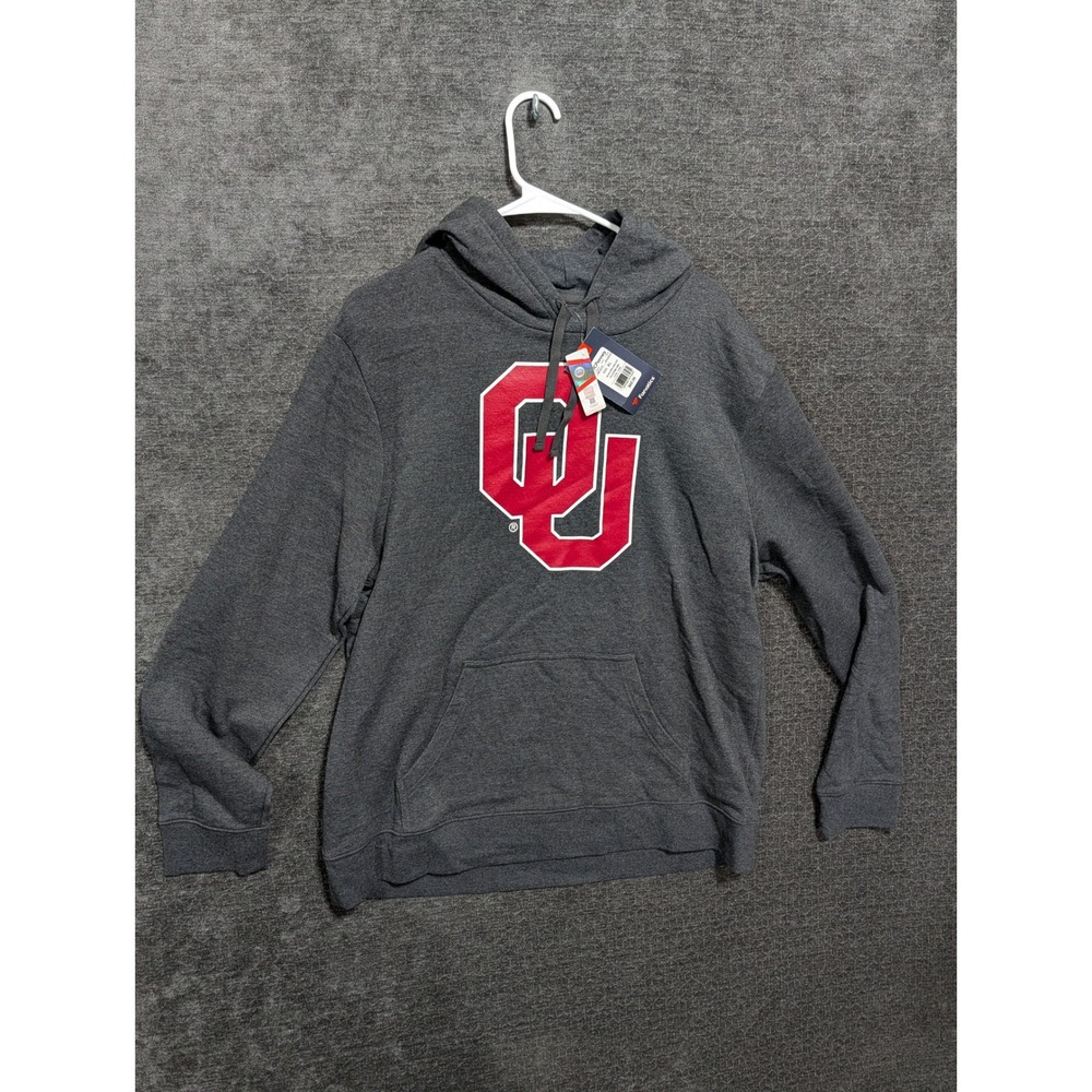 Fanatics Oklahoma Sooners Hoodie Mens XL Gray OU Logo Sweatshirt NWT 1943